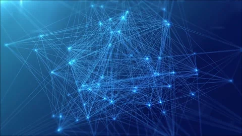 Complex matrix system of inter connected network Stock Footage 142727149