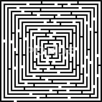 Complex maze background illustration Stock Illustration