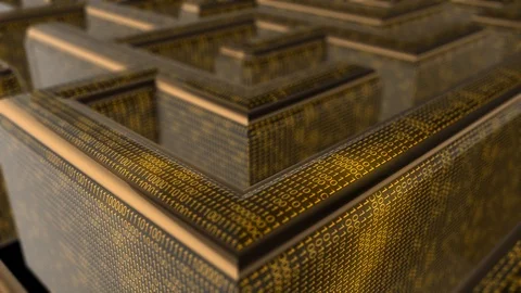 Complex maze of digital online security and asset wealth regulation Stock Footage 97203658