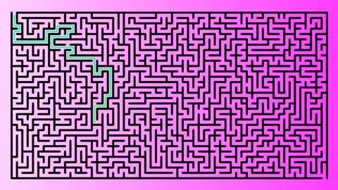Complex Maze Exit Strategy Animation Stock Footage 322944940