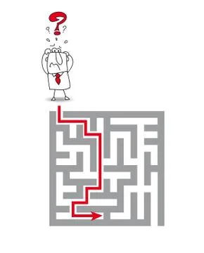 The complex maze Stock Illustration
