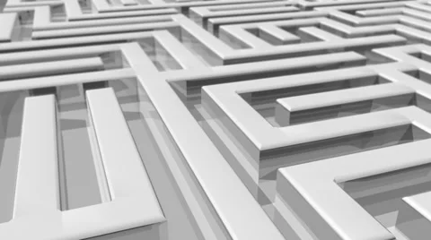Complex Maze Rotation Stock Footage 58951756