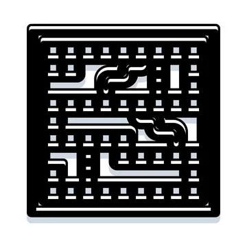 Complex maze solving a difficult path problem 스톡 일러스트