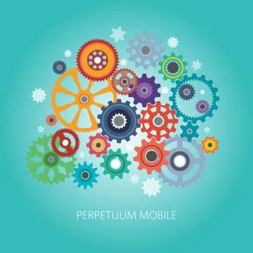 Complex mechanism Stock Illustration