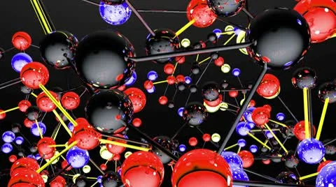 Complex Molecule Structure 06 Stock Footage 10728151