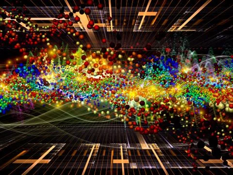 Complex Molecules Stock Illustration