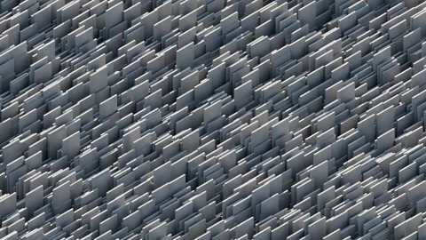 A complex, monochromatic abstract pattern featuring dense rows of rectangular bl Stock Footage 340237967