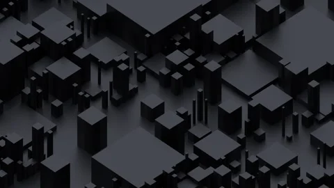 A complex, monochromatic composition featuring interlocking abstract geometric f Stock Footage 340238095