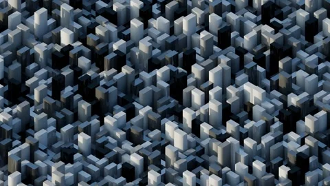A complex, monochromatic pattern featuring countless stacked rectangular blocks Stock Footage 340237799