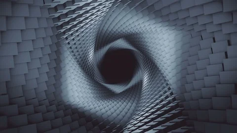 Complex morphing shapes tunnel background loop 스톡 동영상 92688196