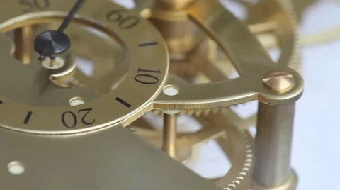 Complex movement of a modern wind-up watch Stock Footage 8523477