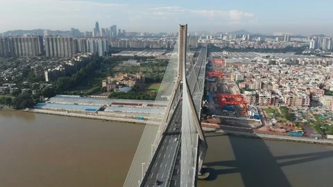 The complex of multi-storey buildings is adjacent to construction sites. Video stock 113665625