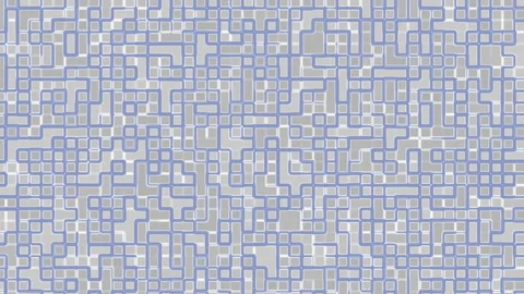 Complex network of interconnected gray and blue squares. 스톡 동영상 294188319
