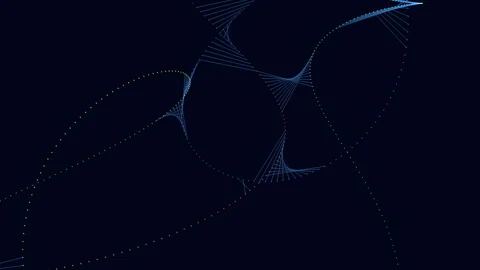 Complex network of interconnected lines forms a captivating web Stock Footage 303187579