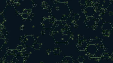 Complex network of interconnected nodes visual representation Stock Footage 263569877