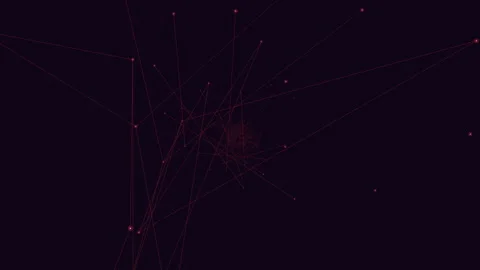 Complex network of lines and dots forming an interconnected grid pattern Stock Footage 281901933