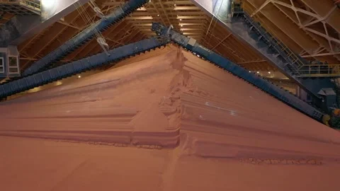 COMPLEX NPK FERTILIZERS. Warehouse for storage of fertilizers Video stock 231741522