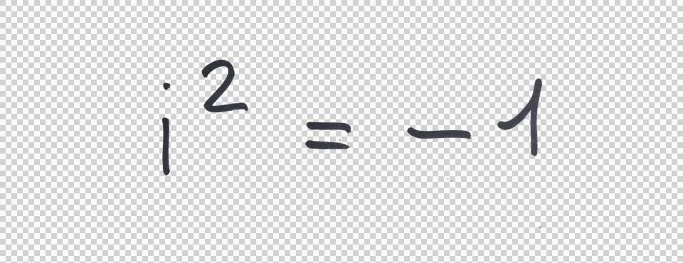 Complex numbers formula written with black marker Stock Illustration
