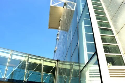 Complex office building structure Stock Photos