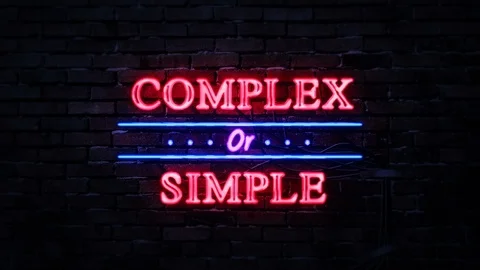 Complex or Simple Neon Sign Stock Footage 89615642
