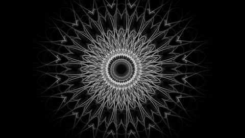 Complex ornament with rotating elements - seamless looping (FULL HD) Video stock 83124578