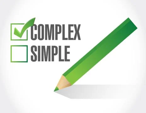 Complex over simple illustration Illustrazione stock