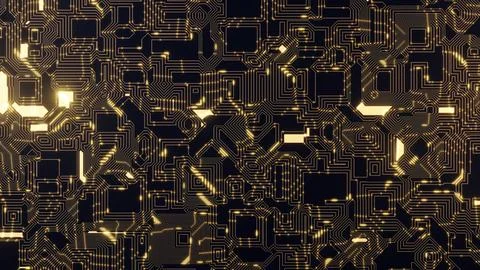 Complex pattern with gold embellishments and modern design, resembling a circuit 스톡 일러스트