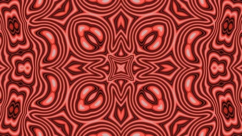 Complex Pattern Kaleidoscope Visual Art Background Loop Видео 170739226