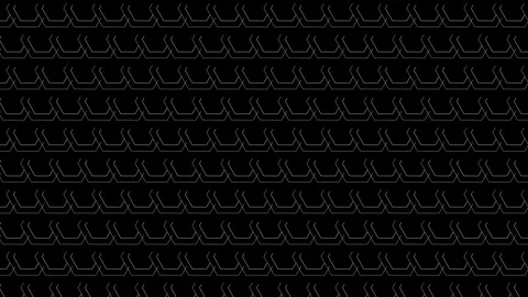 Complex Patterns on black background with two polygons in white. Horizontal vide Stock Footage 280253180