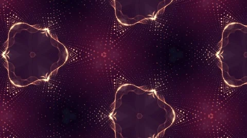 Complex red composition of particles that form cells. 3d looped smoothed Stock Footage 111341734