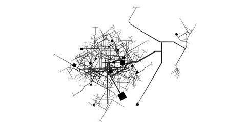 Complex Road Network Demonstrating Comprehensive City Expansion Patterns Stock Footage 340304783