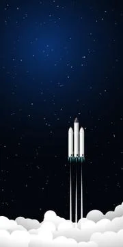 Complex rocket fly Stock Illustration