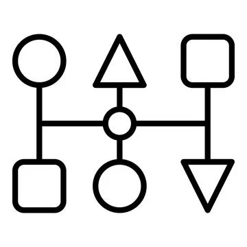 Complex scheme icon outline vector. System data 스톡 일러스트