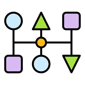 Complex scheme icon vector flat Stock Illustration