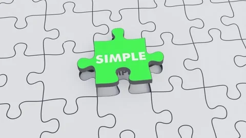 Complex Simple Jigsaw puzzle assembled Stock Footage 256284920