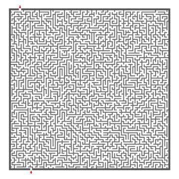 Complex square maze Ilustración de archivo