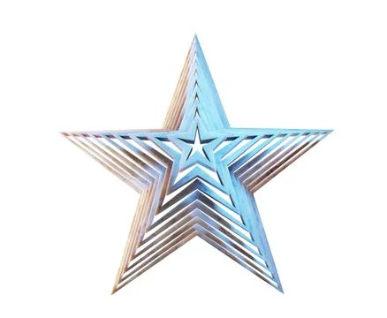 Complex star shaped layered structure with pastel gradient Stock Illustration