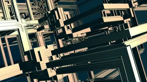 Complex structures of steel channel bar n1051 Stock Footage 12097972