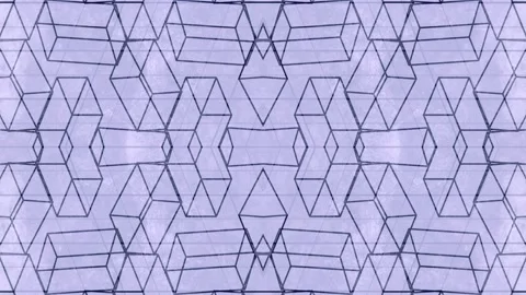 Complex symmetrical pattern on a light purple background. 3d rendering 4K Stock Footage 292804118