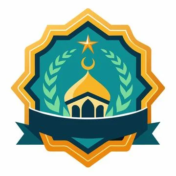 Complex, symmetrical vector illustration influenced by Islamic artistry Stock Illustration