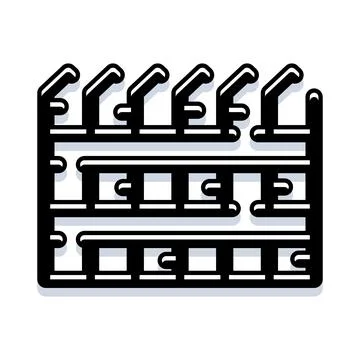 Complex system structure forming a challenging maze path Stock Illustration