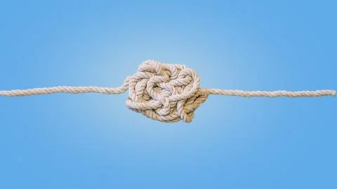 Complex tangled rope knot concept Stock Photos