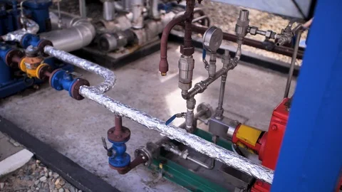 Complex technological industrial equipment Stock Footage 127367744