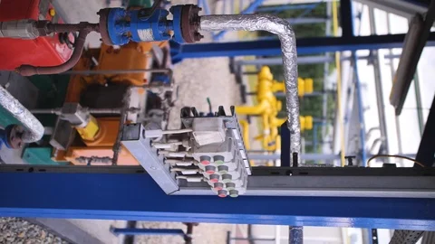 Complex technological industrial equipment Video stock 127367852