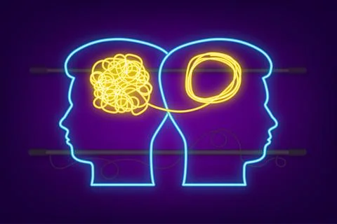 Complex think neon icon , great design for any purposes. Vector illustration. Stock Illustration
