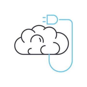 Complex thinking line icon, outline symbol, vector illustration, concept sign イラスト素材