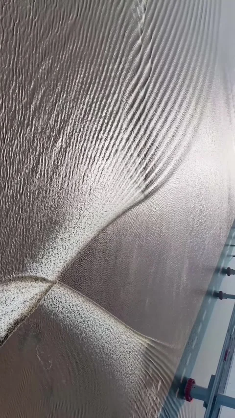 Complex Tidal Bore Wave Patterns Resembling Tree Branches Qiantang River China Stockbeeldmateriaal 342602651
