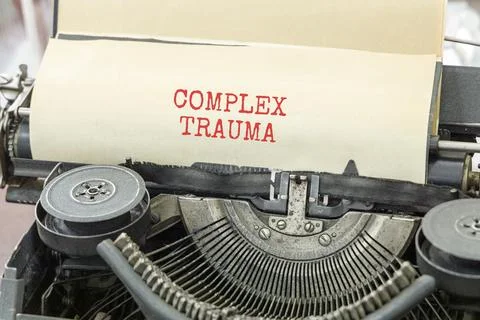 Complex trauma words symbol. Concept words Complex trauma typed on beautifu.. 库存照片