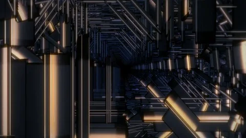 Complex Tunnel Vj Loop Stock Footage 69714484
