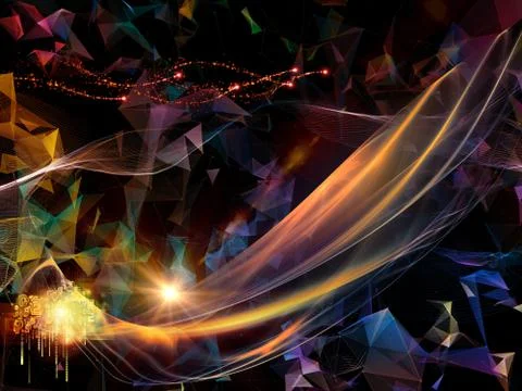 Complex Virtual World Stockillustratie